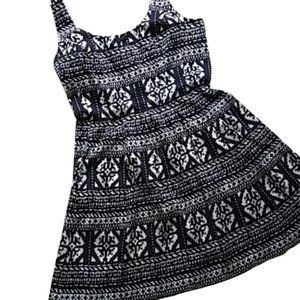 Nine West Navy and White A-Line Fit and Flare